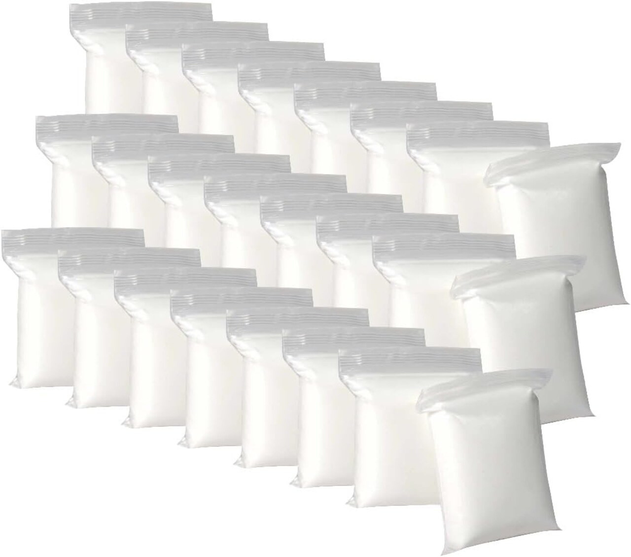8oz White Air Dry Foam Clay – 24 x 0.33oz Bags, Non-Toxic, Soft, for Kids (3-12), Arts & Crafts.